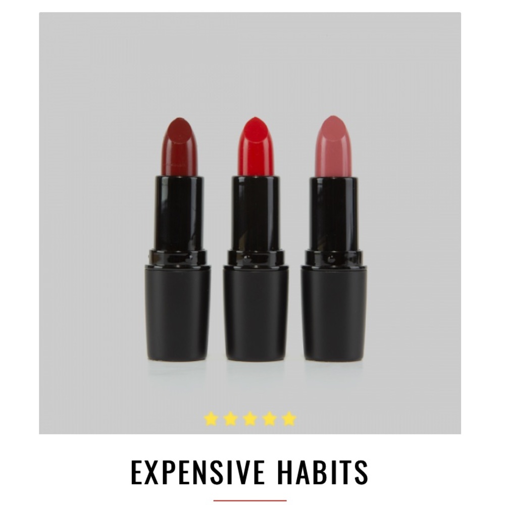 Folly Fire lipstick trio